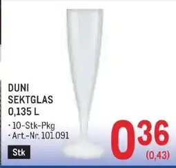 Metro DUNI SEKTGLAS 0,135 L Angebot