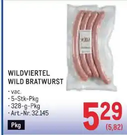 Metro WILDVIERTEL WILD BRATWURST Angebot