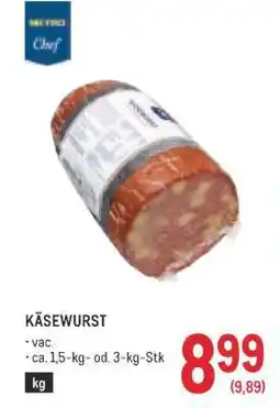 Metro Käsewurst Angebot