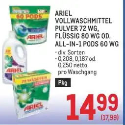 Metro ARIEL VOLLWASCHMITTEL Angebot
