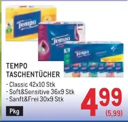 Metro TEMPO TASCHENTÜCHER Angebot