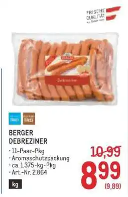 Metro Berger Debreziner Angebot