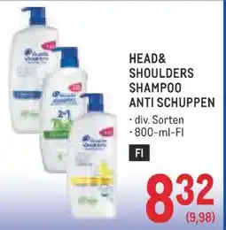 Metro HEAD& SHOULDERS SHAMPOO ANTI SCHUPPEN Angebot