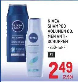 Metro NIVEA SHAMPOO VOLUMEN OD. MEN ANTI-SCHUPPEN Angebot