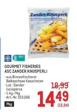 Metro GOURMET FISHERIES ASC ZANDER KNUSPERLI Angebot