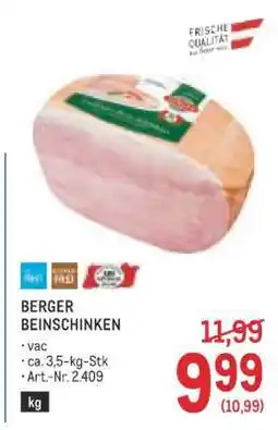 Metro Berger Beinschinken Angebot