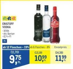 Metro Eristoff Vodka Angebot