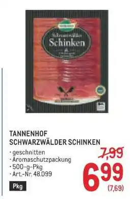 Metro Tannenhof Schwarzwälder Schinken Angebot