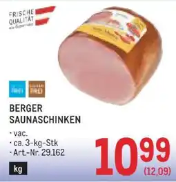 Metro Berger Saunaschinken Angebot