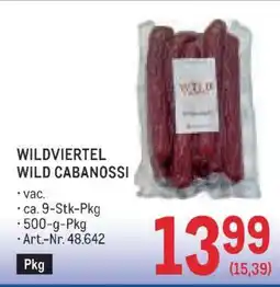 Metro WILDVIERTEL WILD CABANOSSI Angebot