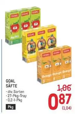 Metro GOAL SÄFTE Angebot