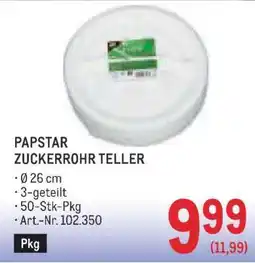 Metro PAPSTAR ZUCKERROHR TELLER Angebot