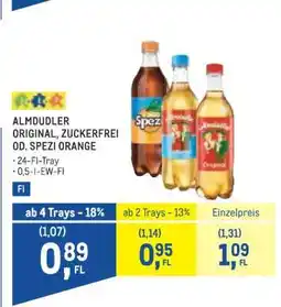 Metro ALMDUDLER ORIGINAL, ZUCKERFREI OD. SPEZI ORANGE Angebot