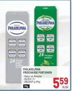 Metro PHILADELPHIA FRISCHKÄSE PORTIONEN Angebot