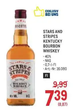 Metro STARS AND STRIPES KENTUCKY BOURBON WHISKEY Angebot