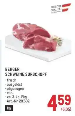 Metro BERGER SCHWEINE SURSCOPF Angebot