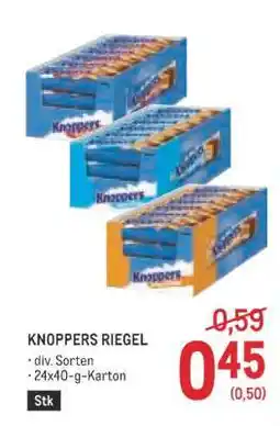 Metro KNOPPERS RIEGEL Angebot