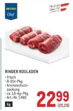 Metro RINDER ROULADEN Angebot