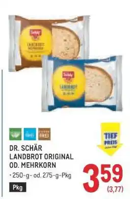 Metro DR. SCHÄR LANDBROT ORIGINAL OD. MEHRKORN Angebot