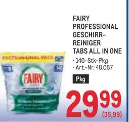 Metro FAIRY PROFESSIONAL GESCHIRR-REINIGER TABS ALL IN ONE Angebot
