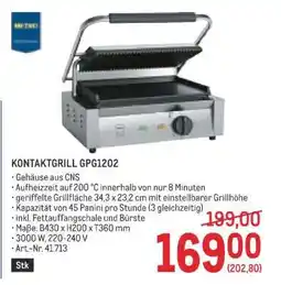 Metro KONTAKTGRILL GPG1202 Angebot