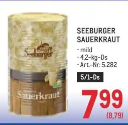 Metro SEEBURGER SAUERKRAUT Angebot