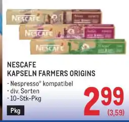 Metro NESCAFE KAPSELN FARMERS ORIGINS Angebot
