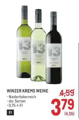 Metro Winzer Krems Weine Angebot