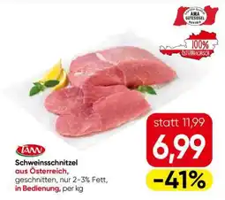 Eurospar TANN Schweinsschnitzel Angebot