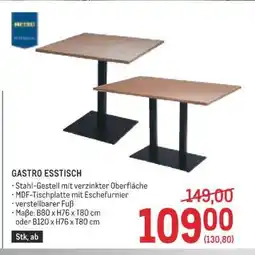 Metro GASTRO ESSTISCH Angebot