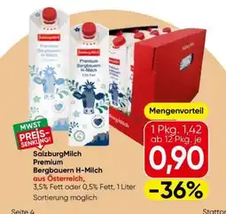 Eurospar SalzburgMilch Premium Bergbauern H-Milch Angebot
