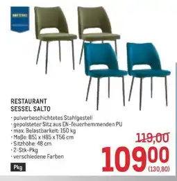 Metro RESTAURANT SESSEL SALTO Angebot