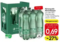 Eurospar Roemerquelle Mineralwasser Angebot
