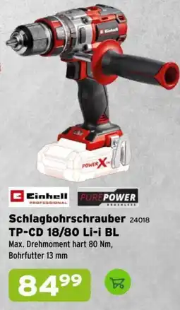 Salzburger Lagerhaus Einhell Schlagbohrschrauber TP-CD 18/80 Li-i BL Angebot