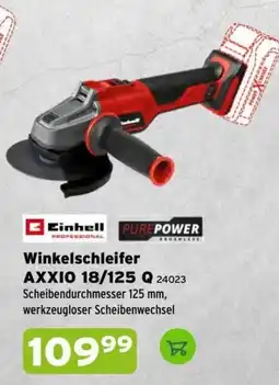 Salzburger Lagerhaus Einhell Winkelschleifer AXXIO 18/125 Q Angebot