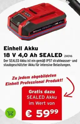 Salzburger Lagerhaus Einhell Akku 18 V 4,0 Ah SEALED Angebot