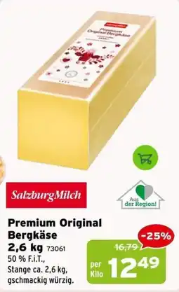 Salzburger Lagerhaus SalzburgMilch Premium Original Bergkäse Angebot
