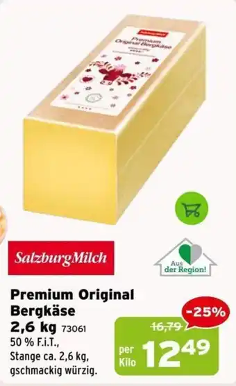 SalzburgMilch Premium Original Bergkäse
