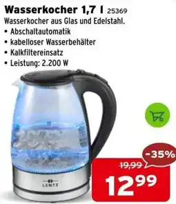 Salzburger Lagerhaus Wasserkocher aus Glas und Edelstahl Angebot