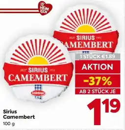Billa Sirius Camembert Angebot