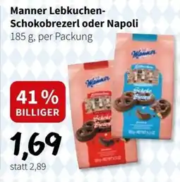 Der Grissemann Manner Lebkuchen-Schokobrezerl oder Napoli Angebot