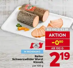 Billa Reiter Schwarzwälder Wurst Klassik Angebot