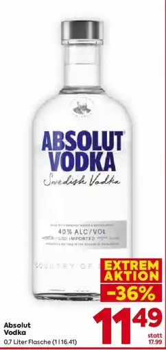 Billa Absolut Vodka Angebot