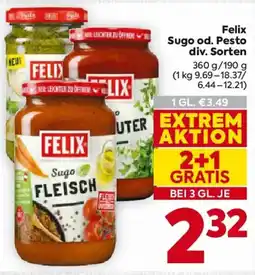 Billa Felix Sugo od. Pesto Angebot