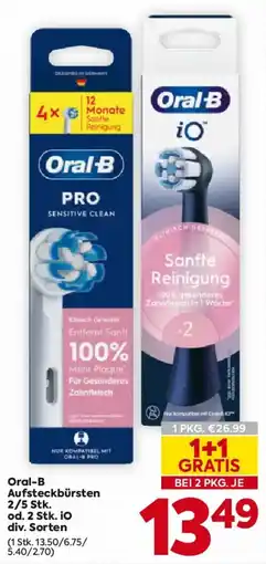 Billa Oral-B Aufsteckbürsten 2/5 Stk. od. 2 Stk. iO Angebot