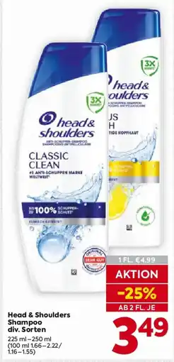 Billa Head & Shoulders Shampoo Angebot