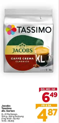 Billa Jacobs Tassimo Angebot