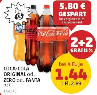 Coca-Cola Original od. Zero od. Fanta