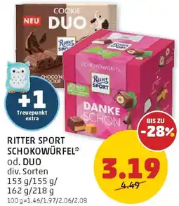 PENNY Ritter sport schokowürfel od. duo Angebot