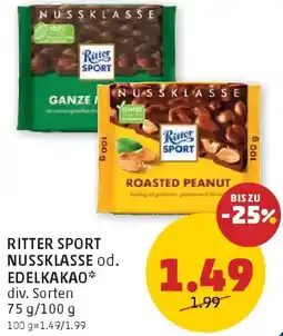 PENNY Ritter sport nussklasse od. edelkakao Angebot